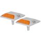 thumbnail image 4 of Dos marcadores de pavimento amarillos para una mejor visibilidad 2 piezas de marcadores de carretera de aluminio reflectantes, 4 of 8