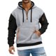 thumbnail image 2 of pstuiky camisa de manga larga para hombre, Pantalón corto informal de color liso para hombre, para exteriores, con bolsillo, cremallera y manga larga con capucha tops de invierno para hombre xxl, 2 of 8