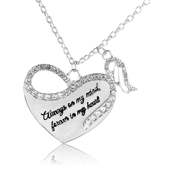 TIHLMK Friendship Necklace The New -Encrusted Angel Wing Love Necklace Highlights Your Personality