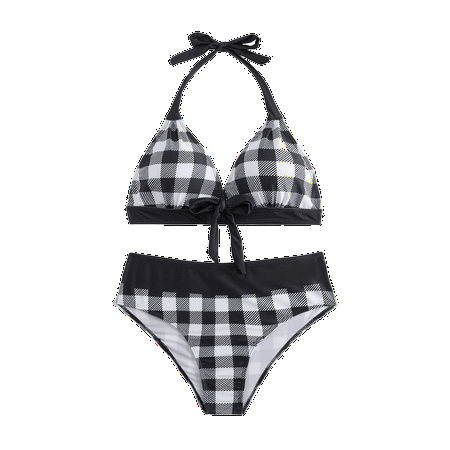 Divhosrg High Waisted Bathing Suit for Women  Bikini Sets for Women Cheeky Bottoms  Bathing Suit Tops for Women  Women s Swimwear Plus Size  White Swimsuits for Women 2 Piece M