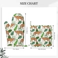 thumbnail image 6 of ZNDUO Non-Slip Cooking Oven Gloves, Watercolor Forest Tiger Doodle Art Pattern Oven Mitts and Pot Holders Set, 6 of 8