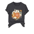 thumbnail image 4 of Tittly T Shirts for Women Graphic Tees Women's Loose Printed Short Sleeved Shirt Summer Casual Cotton Short Sleeved Shirt Tshirts Shirts Spring Tops for Women Grey L, 4 of 6
