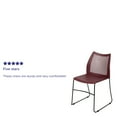 thumbnail image 5 of BizChair HERCULES Series 5 Pack 661 lb. Capacity Burgundy Stack Chair with Air-Vent Back and Black Powder Coated Sled Base, 5 of 16