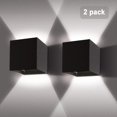 thumbnail image 1 of Aplique de pared interior 10W 2 piezas Impermeable IP65 Ángulo de haz ajustable Aplique de pared moderno Blanco frío 6000K, 1 of 7