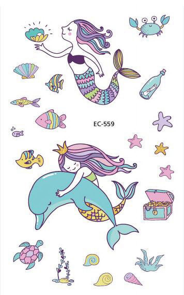 PartyPavillion Temporary Under the Water Tattoos Kids - Multicolor