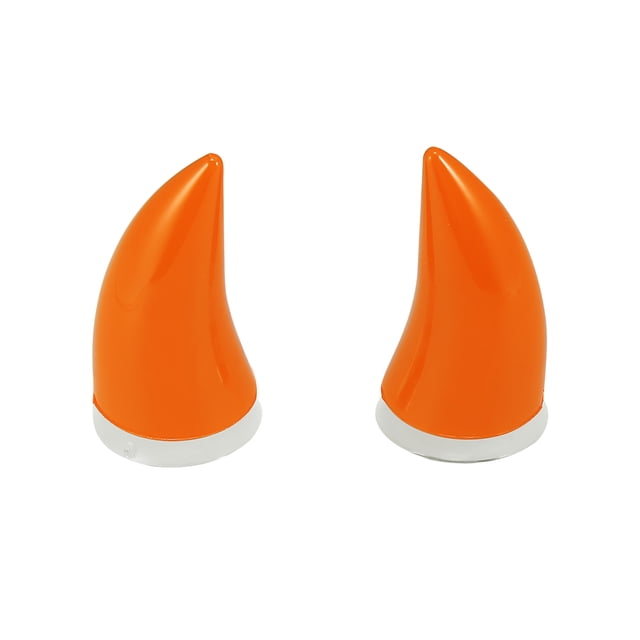 2 Piezas Coche Motocicleta Casco Toro Cuerno Estilo Decoración Calcomanía Naranja