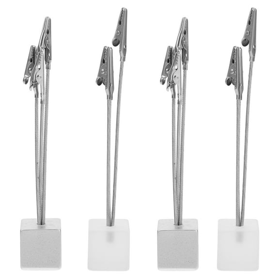Pungan photo holder 4pcs Tree Branch Picture Frame Holder Card Photo Clips Holder Desk Stand for Memo Paper Note Photo Wedding Card Display with Cube Base,6.22"X0.98"X0.98"