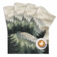 thumbnail image 2 of Foggy Forest Watercolor Tree Placemats Set of 4,Wipeable Washable Table Mats for Dining Tables, Abstract Watercolor Landscape Place Mats for Kitchen Event Party Tabletop Decor, 2 of 9