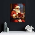 thumbnail image 4 of Nawypu Santa Claus Canvas Wall Art Red Clothes Reading Letter Pictures Prints Vintage Christmas Tree Painting for Living Room Bedroom Office Wall Decor, 4 of 4