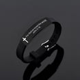 thumbnail image 3 of Adjustable Men‘S Leather Bracelets Engraved With Inspiring Bible Verse Quote Christian Religious Jewellery, 3 of 6