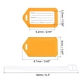 thumbnail image 2 of Uxcell 8.7x5cm Baggage Suitcase Labels Luggage Tag Holders, Orange 5 Pack, 2 of 6