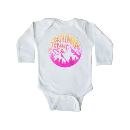 

Inktastic Gatlinburg Tennessee- Mountains in Sunrise Colors Gift Baby Boy or Baby Girl Long Sleeve Bodysuit
