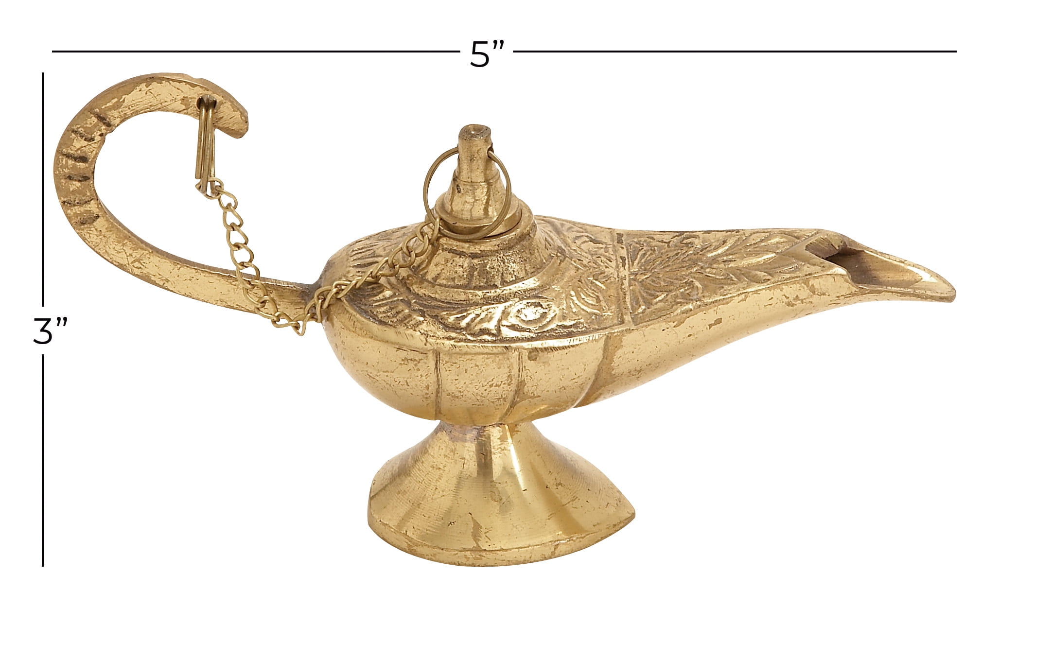 Vintage ceramic small aladin lamp blue gold