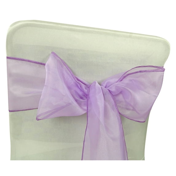 Darling Souvenir Pack Of 25 Organza Chair Sashes Bow Sash For Wedding & Events Supplies Party Decoration Chair Cover Sash - Colors Available