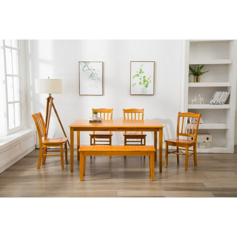 Boraam Shaker Wood Dining Bench in Oak