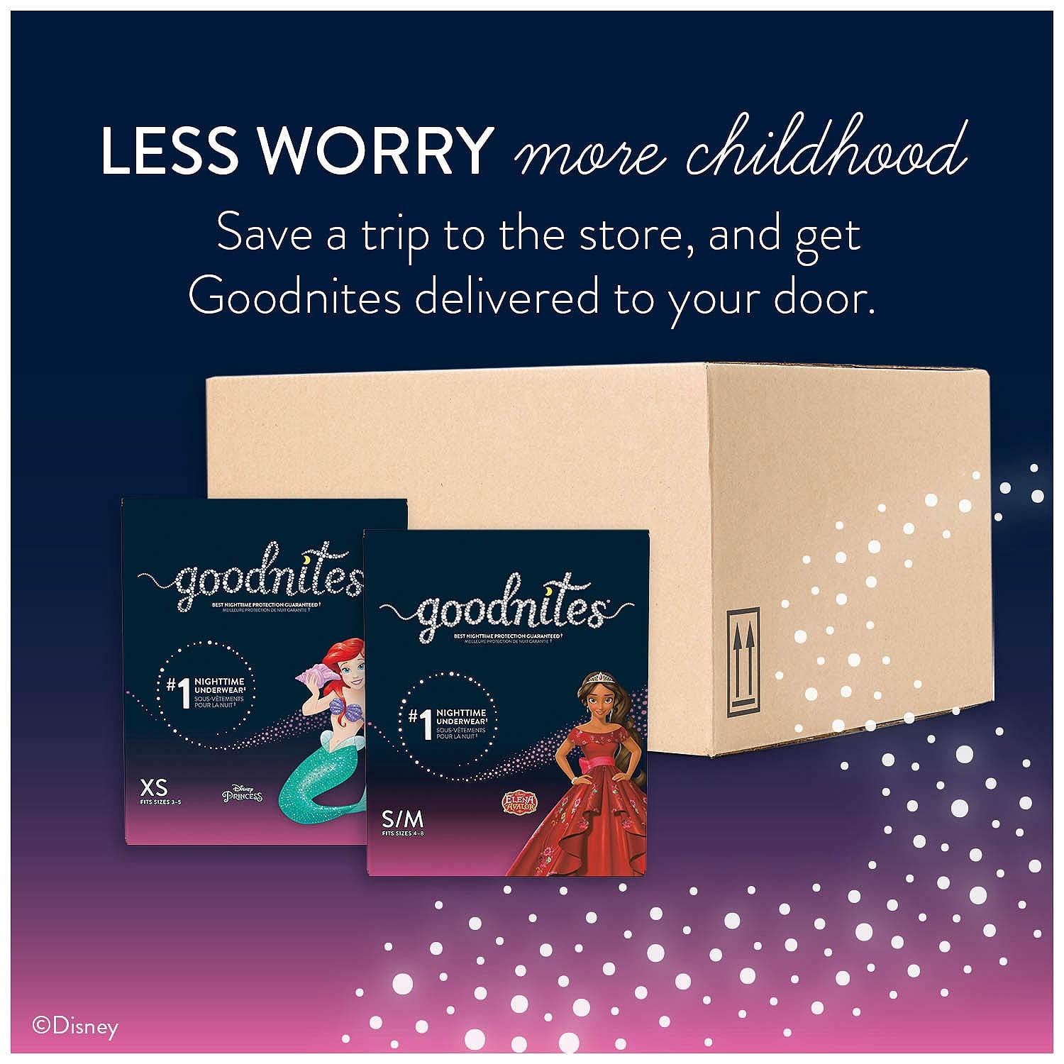 GoodNites 74 Count Bedtime Underwear for Girls, Small / Medium (38-65 Pounds)