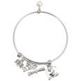 thumbnail image 1 of Unique 2022 Graduation Theme Bracelet Bangle Jewelry Gift for Graduates Silver, 1 of 8