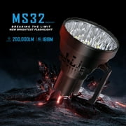 IMALENT MS32 Brightest Flashlight, Tactical, High Lumens, Type-C Rechargeable, 200,000 Lumens, CREE XHP70.2 LEDs, 8 Modes, Outdoor, Emergency, Caving