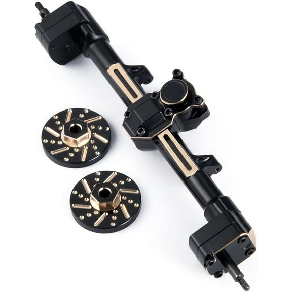 SCX24 Universal Front and Rear Axles Set with Counterweights for 1/24th RC Crawler Car (Rear)