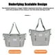 thumbnail image 4 of Bolsa de viaje grande expandible para mujer con funda para carrito y bolsillo impermeable | Bolsa de gimnasio para deportes, escuela y viajes en avión | Bolsa de lona en rosa, azul, negro, gris y, 4 of 9