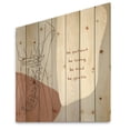 thumbnail image 2 of Designart 'Be Patient Be Kind Be Loving Be Patient One Line Leave' Modern Print on Natural Pine Wood, 2 of 5