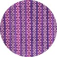 thumbnail image 1 of Ahgly Company Indoor Round Abstract Pink Modern Area Rugs, 4' Round, 1 of 4