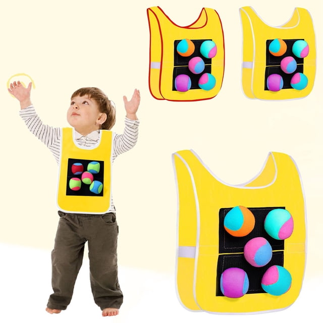 Juego de pelotas adhesivas para niños | Juego de lanzamiento al aire libre con 5 pelotas blandas | Juguete para padres e hijos para desarrollar habilidades motoras | Perfecto para parques infanti