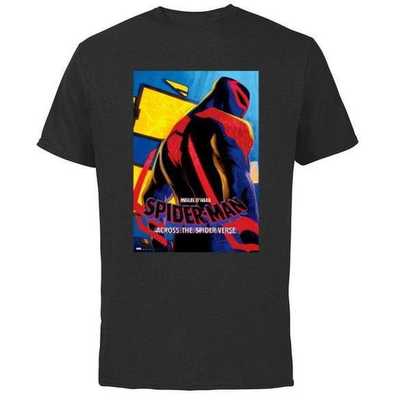 Marvel Spider-Man: Across the Spider-Verse Miguel Poster - Short Sleeve Cotton T-Shirt for Adults - Customized-Black