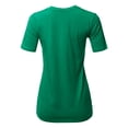 thumbnail image 3 of A2Y Women's Basic Solid Premium Cotton Short Sleeve Crew Neck T Shirt Tee Tops Kelly Green L, 3 of 6