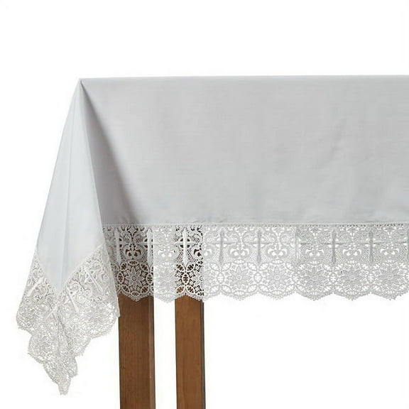 Christian Brands Cross Lace Trim Altar Frontal