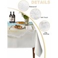 thumbnail image 2 of Teal Summer Beach Table Cloth, Waterproof Tablecloth for Square Tables, Coastal Nautical Seaside Ocean Reusable Washable Fabric Table Cover for Restaurant Kitchen Dining Tables 60"x60", 2 of 9