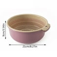 2in1 Kitchen Washing Fruit Round Two Layer Drying Rack Wall Mount Dish