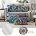 thumbnail image 6 of Pack of 2 Outdoor Pillow Covers 24x24 Inch Waterproof Colorful Spring Floral Throw Pillow Covers,Decorative Couch Pillow Shams Protectors Modern Oil Painting Abstract Art Patio Cushion Pillowcases, 6 of 8