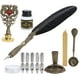 thumbnail image 4 of Juego de caja de regalo con bolígrafo de inmersión, cómodo de sostener, antiguo y único, pluma estilográfica suave y(SP094901 sprinkled gold black) escritura de Higoodz Artesanía, 4 of 7