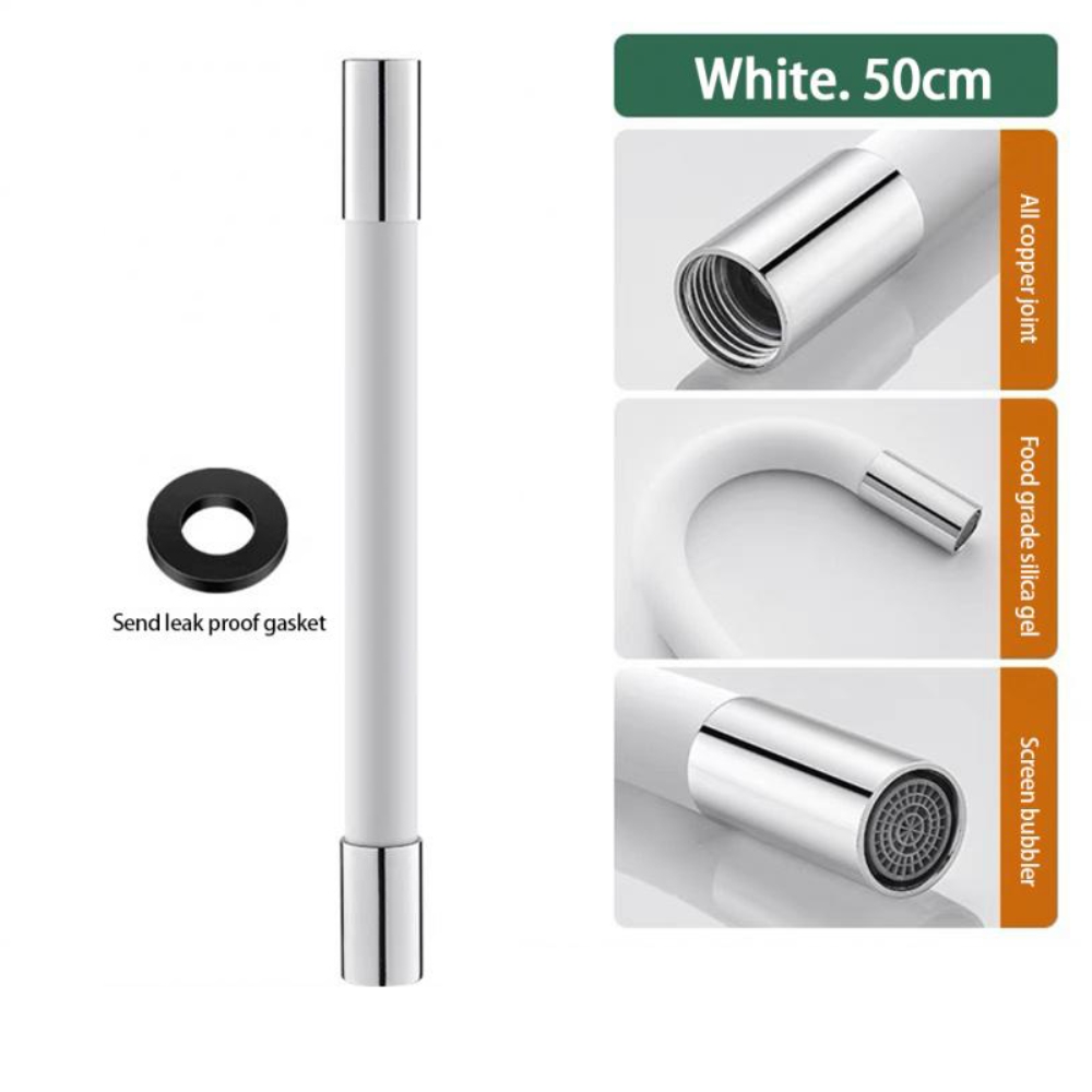 Latady Faucet Extension Tubes Flexible 360 Degrees Flexible Leader Hose