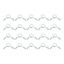 Fuel Line Hose Clips, 20 Pack 5mm 65Mn Steel Single Wire Tubing Spring Clamps (Silver)