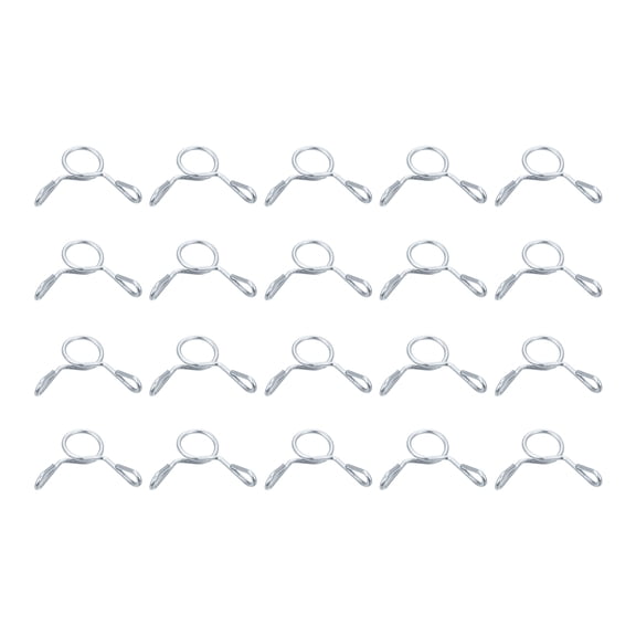 Fuel Line Hose Clips, 20 Pack 5mm 65Mn Steel Single Wire Tubing Spring Clamps (Silver)