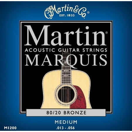 Martin M1200 Bronze Hand Silked Medium Acoustic Guitar Strings (13-56)