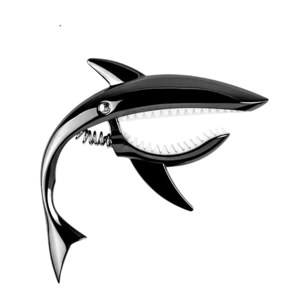 Cejilla Shark, accesorios de guitarra, para ukelele y guitarra eléctrica con silicona negro