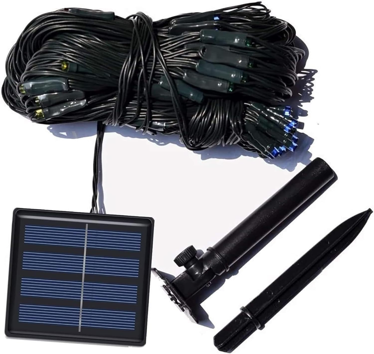 Solar Net Lights Outdoor Garden, 100LED 1.1M X 1.1M Waterproof 8 Modes Solar Mesh Fairy Icicle String Lights for Backyard Patio Gazebo Fence Lounge Party Decoration