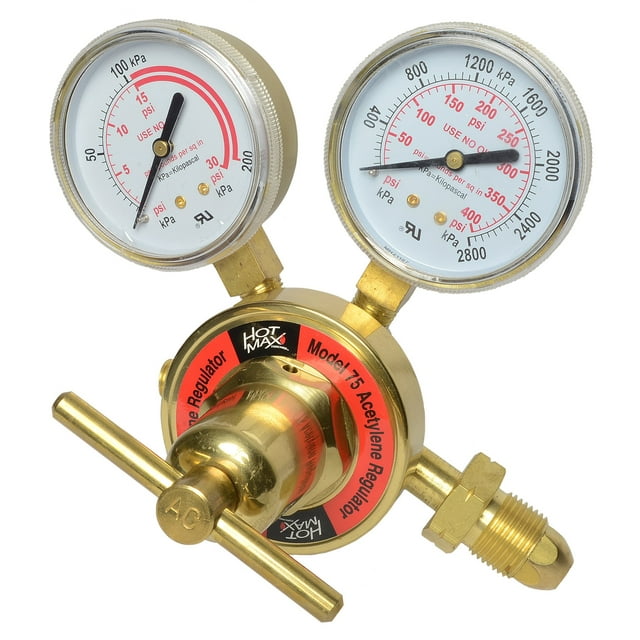 Hot Max 24145 2-15 PSIG Régulateur d'Acétylène 075 Usage Intensif