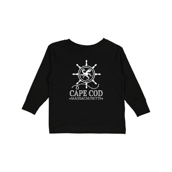 Inktastic Cape Cod Massachusetts Nautical Boys or Girls Long Sleeve Toddler T-Shirt