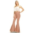 thumbnail image 4 of Feinuhan Women's High Waisted Bell Bottom Jeans, Peach, Large, 4 of 5