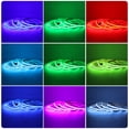 thumbnail image 5 of 24V Addressable COB LED Strip Light White PCB, 16.4ft/5m Flexible WS2811 RGB-IC Dream Color LED Tape Light, CRI 90+, DIY Indoor Lighting for Ceiling Bedroom Cabinet Decor, 5 of 12