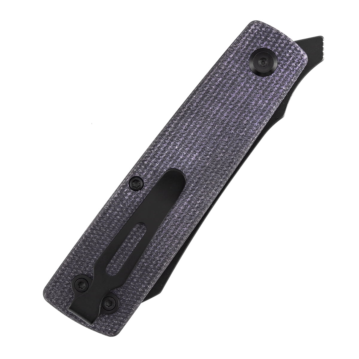 Tenable Higonokami Folding Pocket Knife,3.02'' Black Stonewashed D2 Blade,Purple Micarta Handle,B2135A1