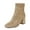 Gold, variant on Women's Fashion Sequin Ankle Boots Square Toe Chunky Heel Mid Calf Booties Slip On Dress Boots with Side Zipper Gold 6
