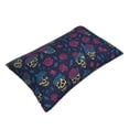 thumbnail image 3 of LNWH Rectangle Pillow Cover, Cartoon Skulls Roses Blue Cushion Covers Pillowcase for Couch Bedroom Sofa, 20"x30", 3 of 7