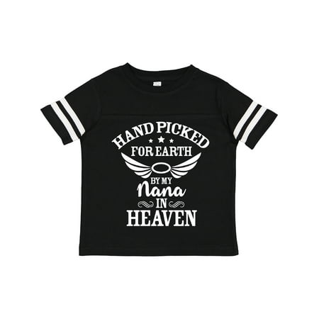

Inktastic Handpicked for Earth by My Nana in Heaven with Angel Wings Boys or Girls Toddler T-Shirt