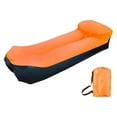 thumbnail image 2 of Tumbona inflable, accesorios para sofá de camping, silla inflable de moda, sofá de aire Naranja, 2 of 9