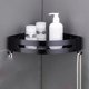 thumbnail image 1 of Punch Free Shower Storage Rack Aluminum Alloy Bathroom Corner Storage Shelves for Home Triangular Black, 1 of 3